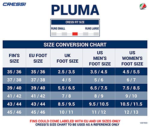 Cressi Pluma Adulte Plongée avec tuba Palmes de Poche Pieds Complètes