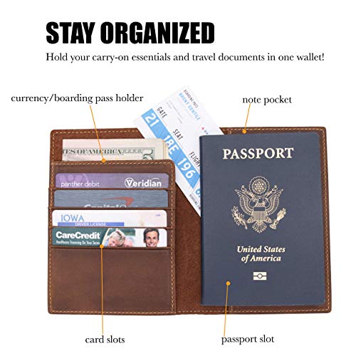 Portefeuille de voyage en cuir pour détenteurs de passeport