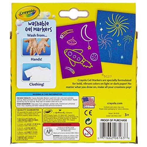 Marqueurs Crayola 8 Count Gel Washable