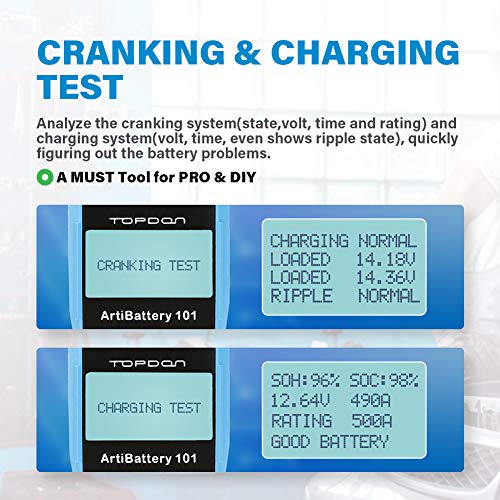 Testeur de batterie de voiture TT TOPDON