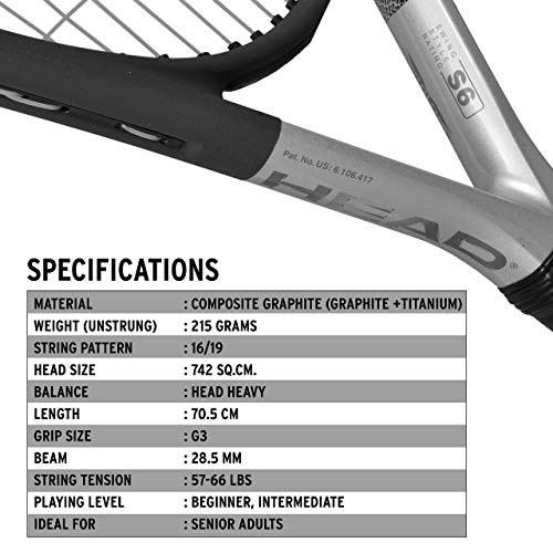 Raquette de tennis à cordage HEAD Ti.S6