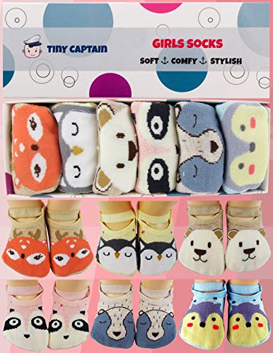 Tiny Captain Baby Toddler Girls Grip Socks