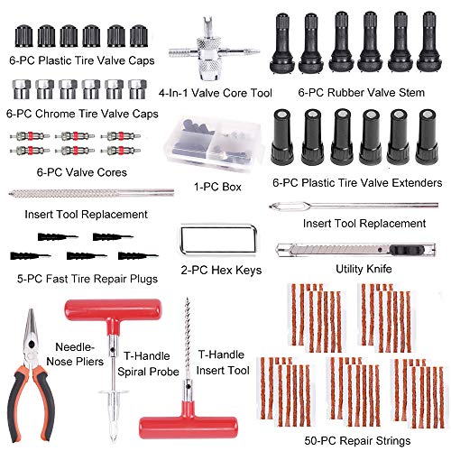 ORCISH 98Pcs - Kit de réparation de pneus