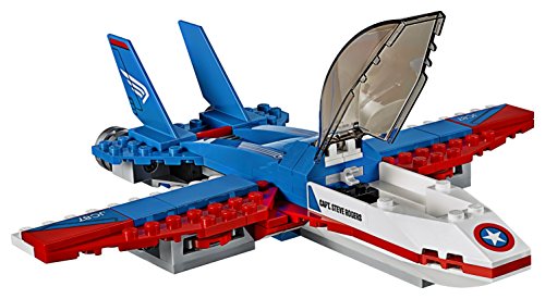 Kit de construction Lego Marvel Super Heroes Captain America Jet Pursuit