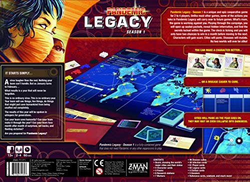 Pandémie : Legacy Season 1 (Red Edition) Jeu de plateau à deux joueurs