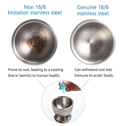 Ensemble de mortier et de pilules de pilon en acier inoxydable Tera