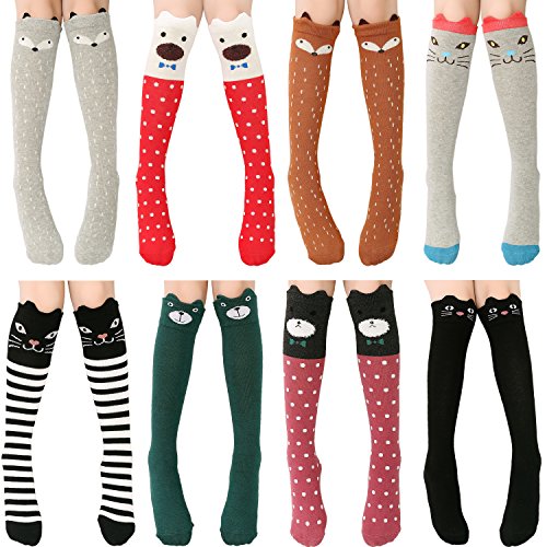 Ateid Enfant Filles Chaussettes Hautes Coton