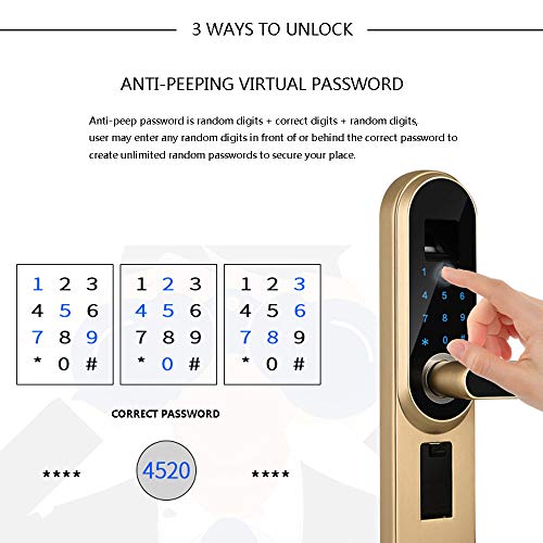 Serrure de porte intelligente Écran tactile GAOLOCK