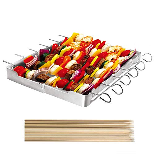 Set de brochettes de barbecue Shish Kabob en acier inoxydable Unicook Heavy Duty
