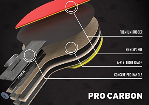 STIGA Pro Carbon Performance-Palette de Ping Pong à niveau de performance en carbone