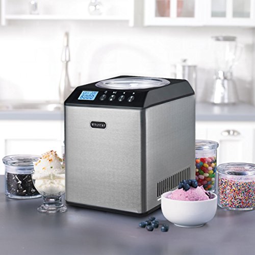 Machine à crème glacée verticale en acier inoxydable de 2,1 litres Whynter ICM-201SB