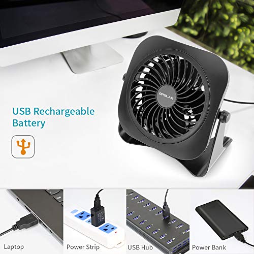 OPOLAR Mini ventilateur de bureau USB de 4 pouces