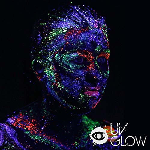 UV Glow Lot de 7 tubes de peinture fluorescente pour le visage et le corps