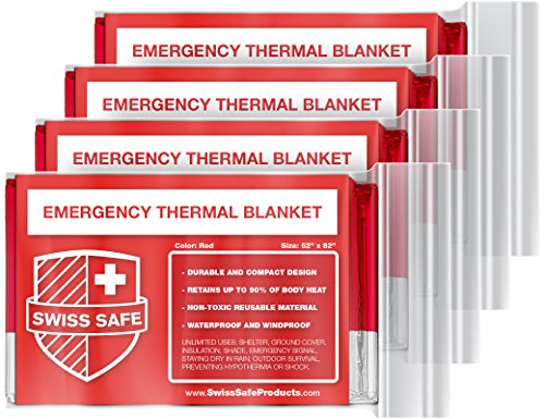 Couvertures thermiques en Mylar Swiss Safe d'urgence