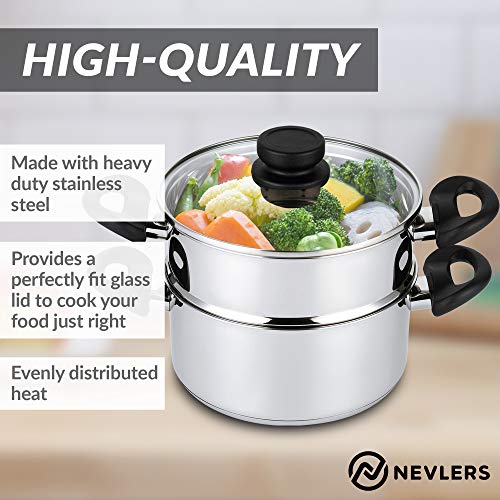 Panier à vapeur Nevlers en acier inoxydable de 3 quarts