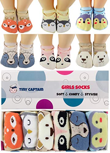 Tiny Captain Baby Toddler Girls Grip Socks