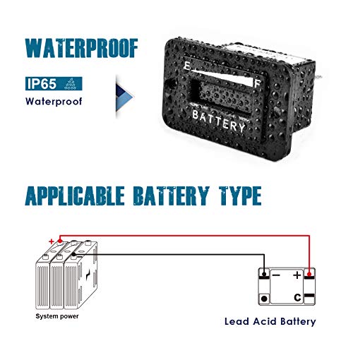 Runleader RL-BI003 Indicateur de la jauge de carburant de la batterie 48V