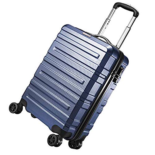 REYLEO Valise Trolley Cabine 55cm, Valise Rigide 8 Roues pivotante