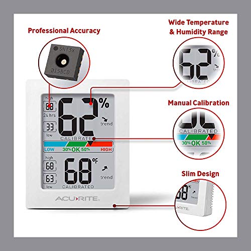 AcuRite 01083 Thermomètre et hygromètre d'intérieur