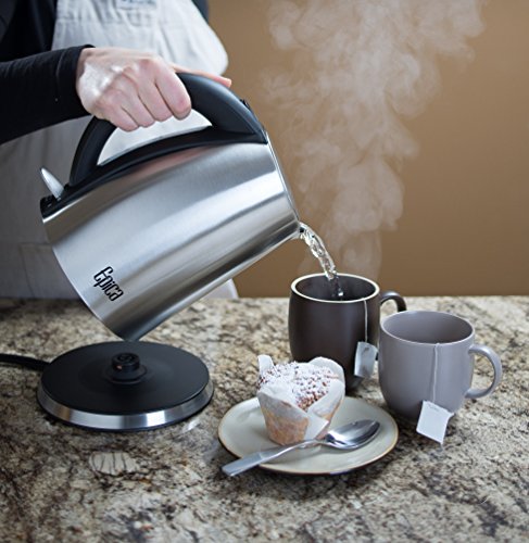 Epica Bouilloire électrique sans fil en acier inoxydable Smart Kettle