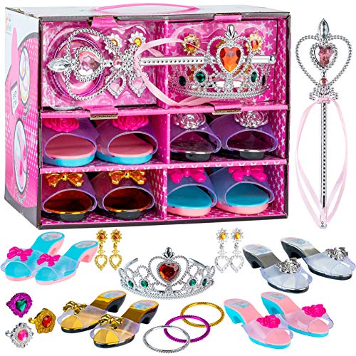 ToyVelt Princess Dress Up & ; Play Shoe and Jewelry Boutique