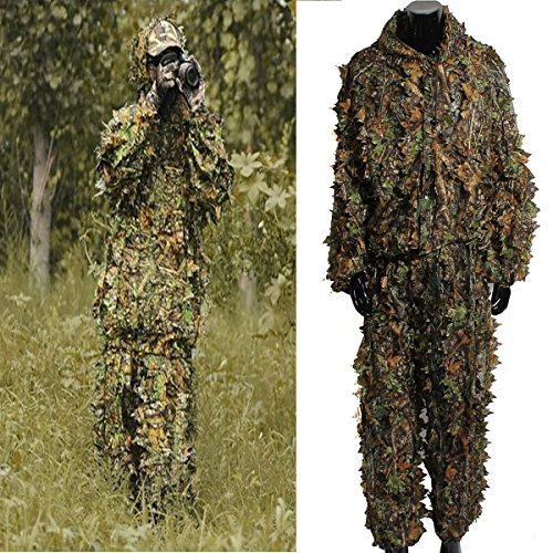 OUTERDO Camo 3D Leaves Woodland Ghillie Suits