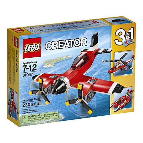 Jouet de construction d'avion à hélice, jeu de création de véhicules LEGO