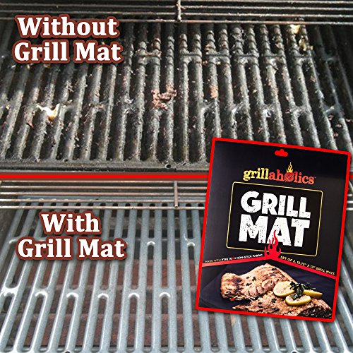 Grillaholics Grill Mat - Jeu de 2 grilles de barbecue robustes