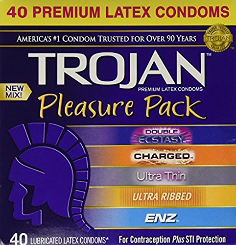 Préservatifs Trojan Pleasure Pack Premium en latex lubrifié