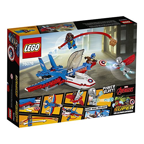 Kit de construction Lego Marvel Super Heroes Captain America Jet Pursuit