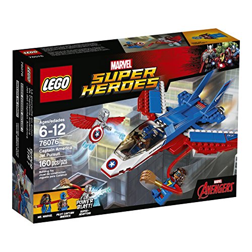 Kit de construction Lego Marvel Super Heroes Captain America Jet Pursuit