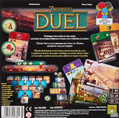 7 Merveilles : Jeu de société à deux joueurs Duel