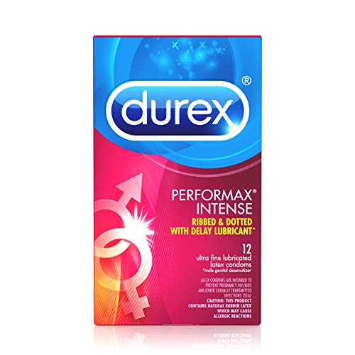 Durex Performax Intense côtelé et pois avec Retard Lubrifiant Premium Préservatif