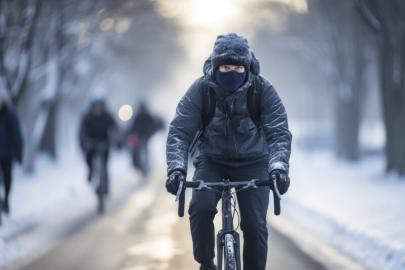 Se protéger du froid à vélo en hiver